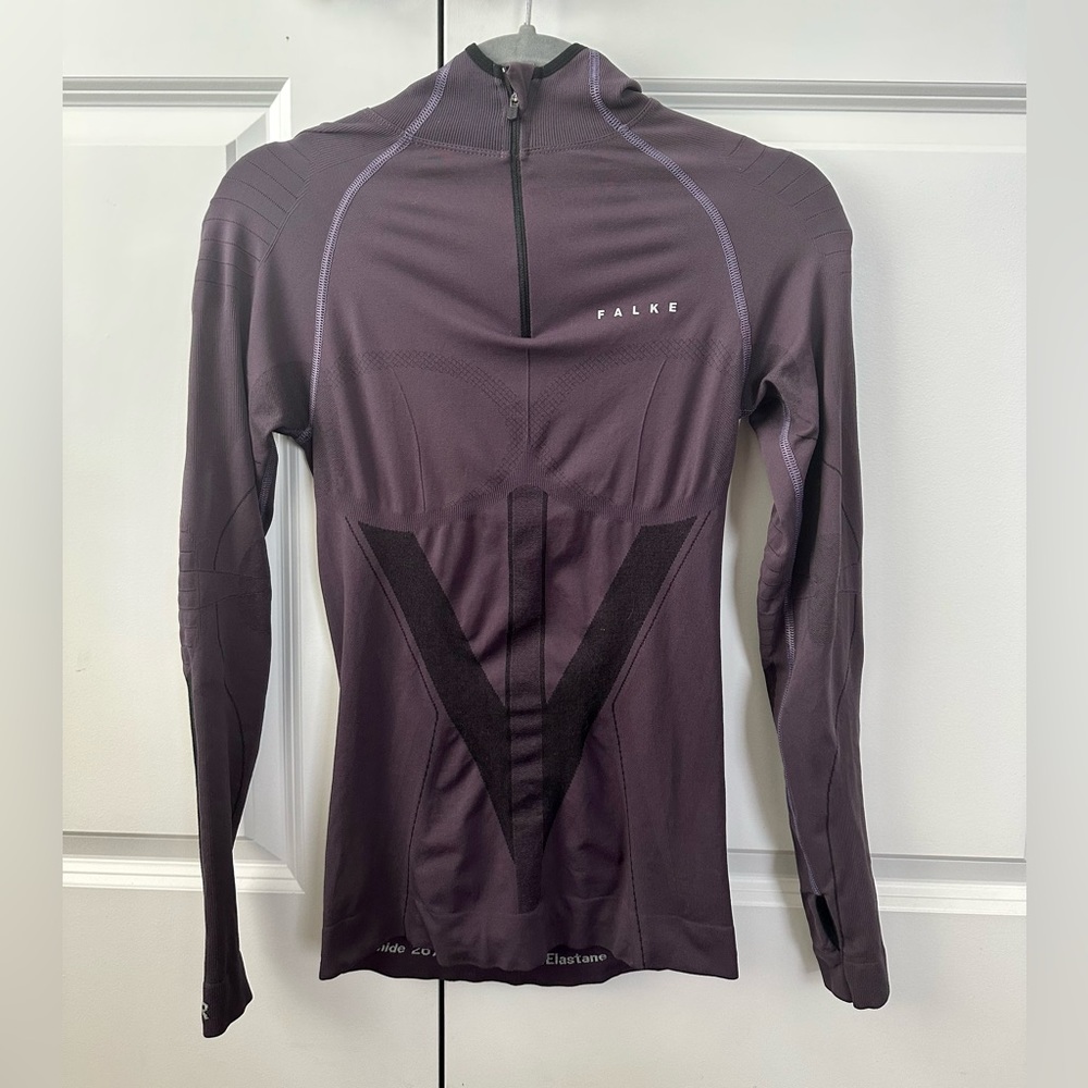 Falke Women’s Purple Running Athletic Quarter Zip Long Sleeve Top (Size S)
